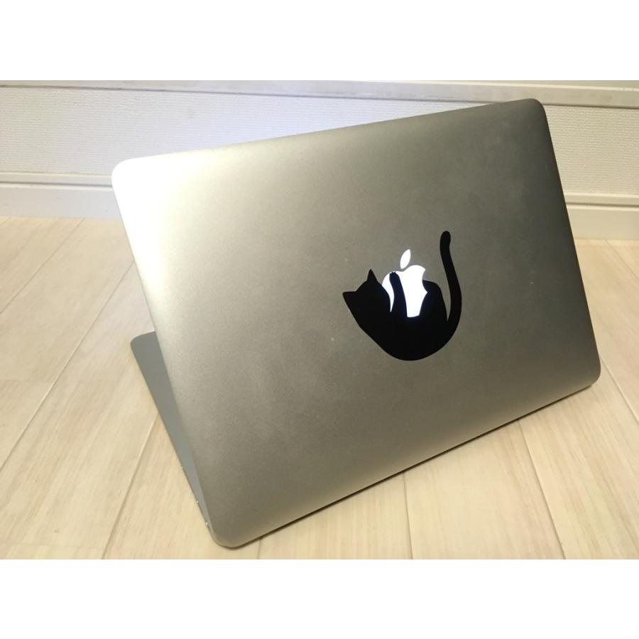 MacBook Air / Pro マックブック ステッカー シール 猫 黒猫 キャット