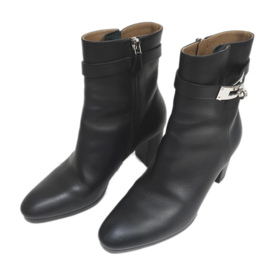 名東】エルメス サンジェルマン ショートブーツ ブラック 黒 サイズ38