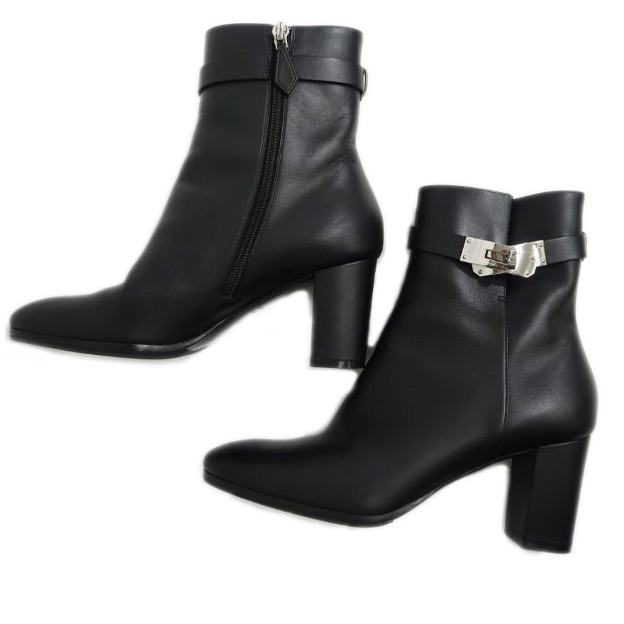 名東】エルメス サンジェルマン ショートブーツ ブラック 黒 サイズ38