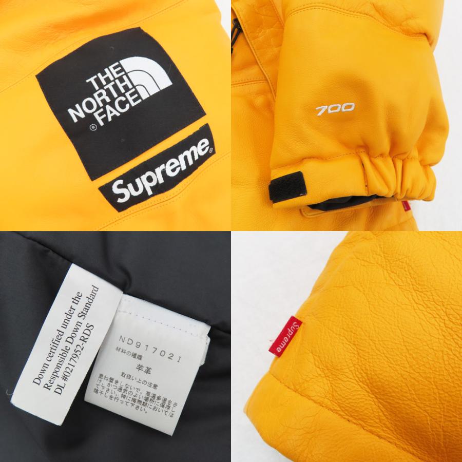 名古屋】ノースフェイス シュプリーム レザー ヌプシ ダウンジャケット