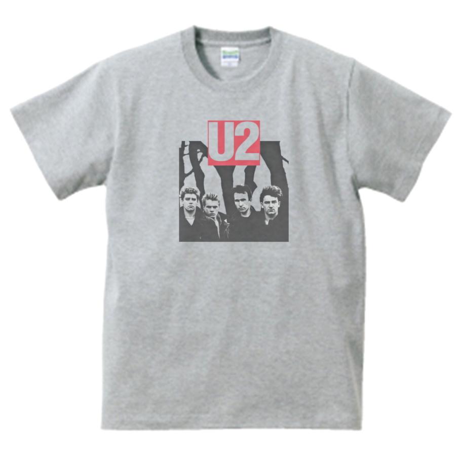 U2 音楽Tシャツ ロックTシャツ バンドTシャツ グレー : うえきたや