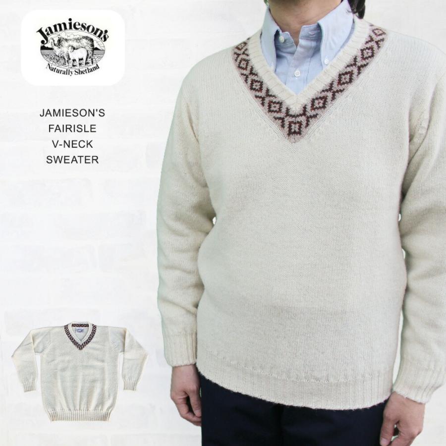 JAMIESON'S ジャミーソンズ FAIRISLE V-NECK SWEATER フェアアイル V