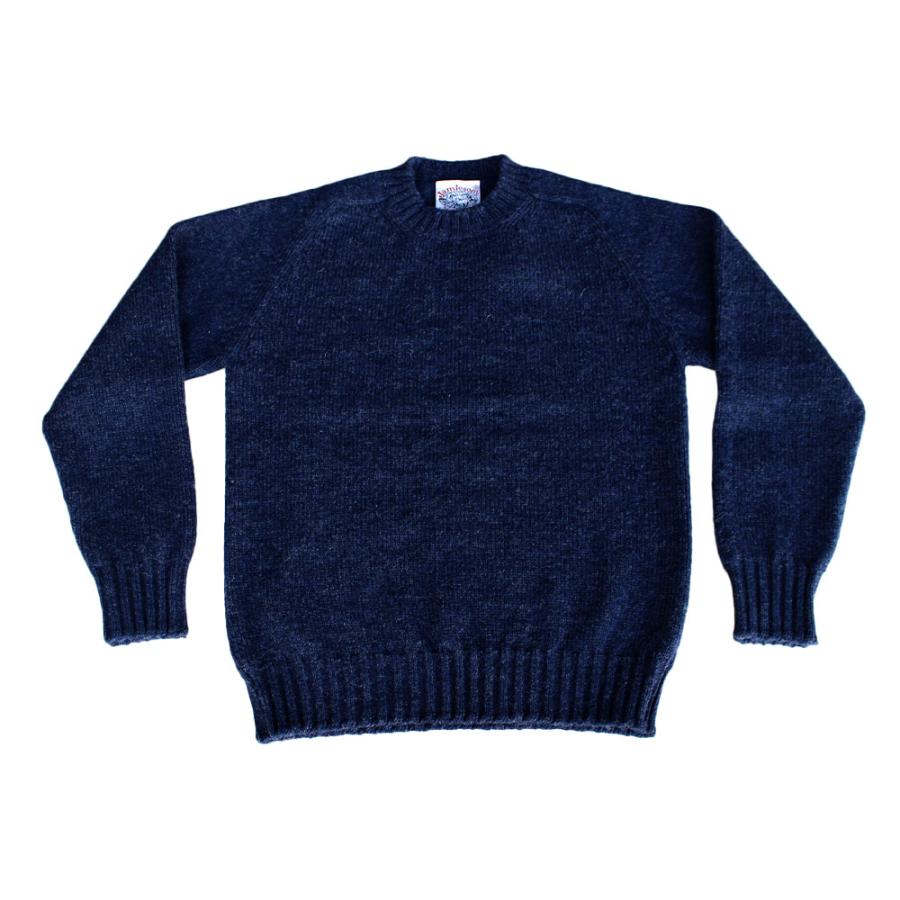 JAMIESON'S ジャミーソンズ 3PLY PLAIN SADDLE SHOULDER CREW NECK