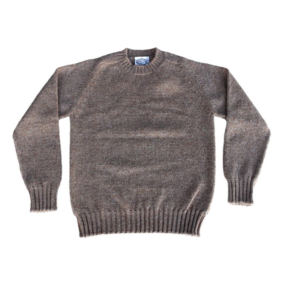 JAMIESON'S ジャミーソンズ 3PLY PLAIN SADDLE SHOULDER CREW NECK