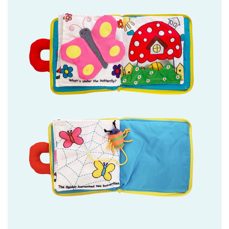 しかけ布絵本 ぬのえほん 英語 ベビー 赤ちゃん おもちゃ 知育玩具