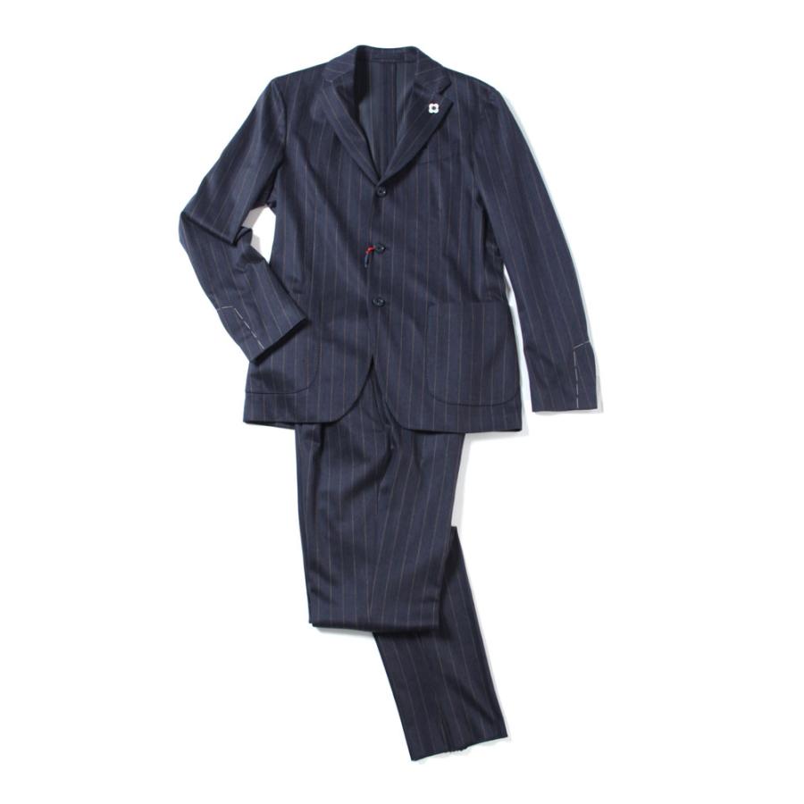 LARDINI（ラルディーニ） メンズ ストライプ パッカブル スーツ