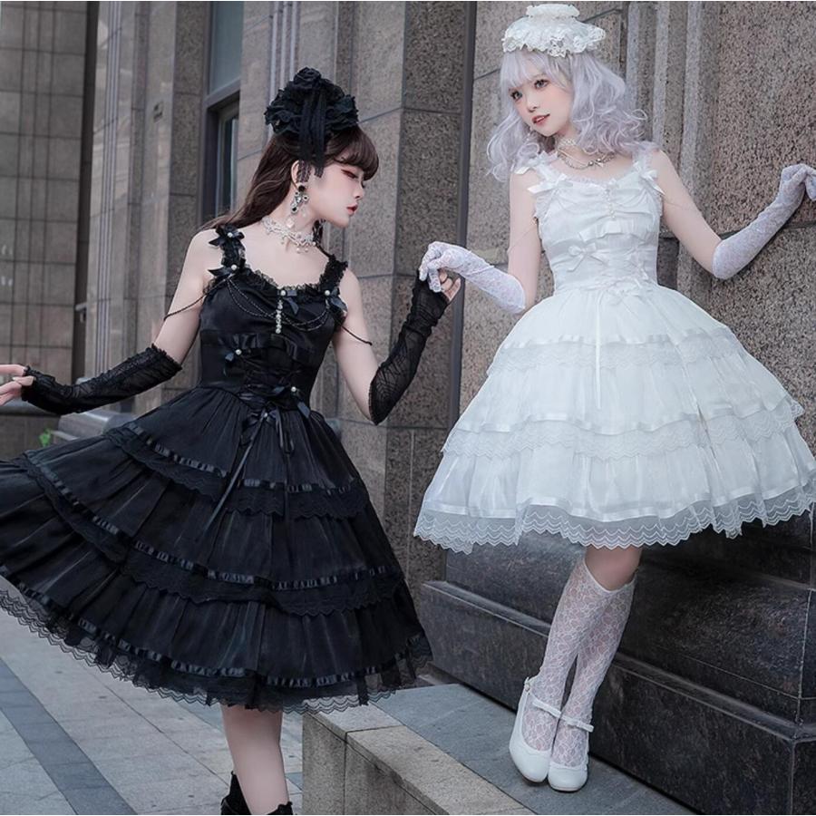 ゴスロリ ロリータ ドレス ジャンパースカート キャミソールワンピース