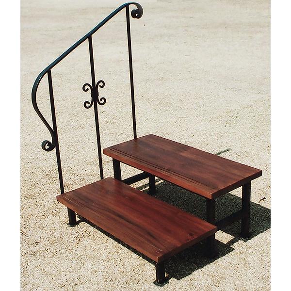 階段 2段 手すり 手摺り 階段手摺 庭 縁側 軒先 ベランダ エントランス