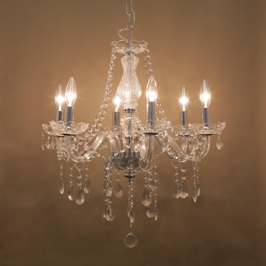 シャンデリア おしゃれ ゴージャス エレガント 6灯 豪華 高級感