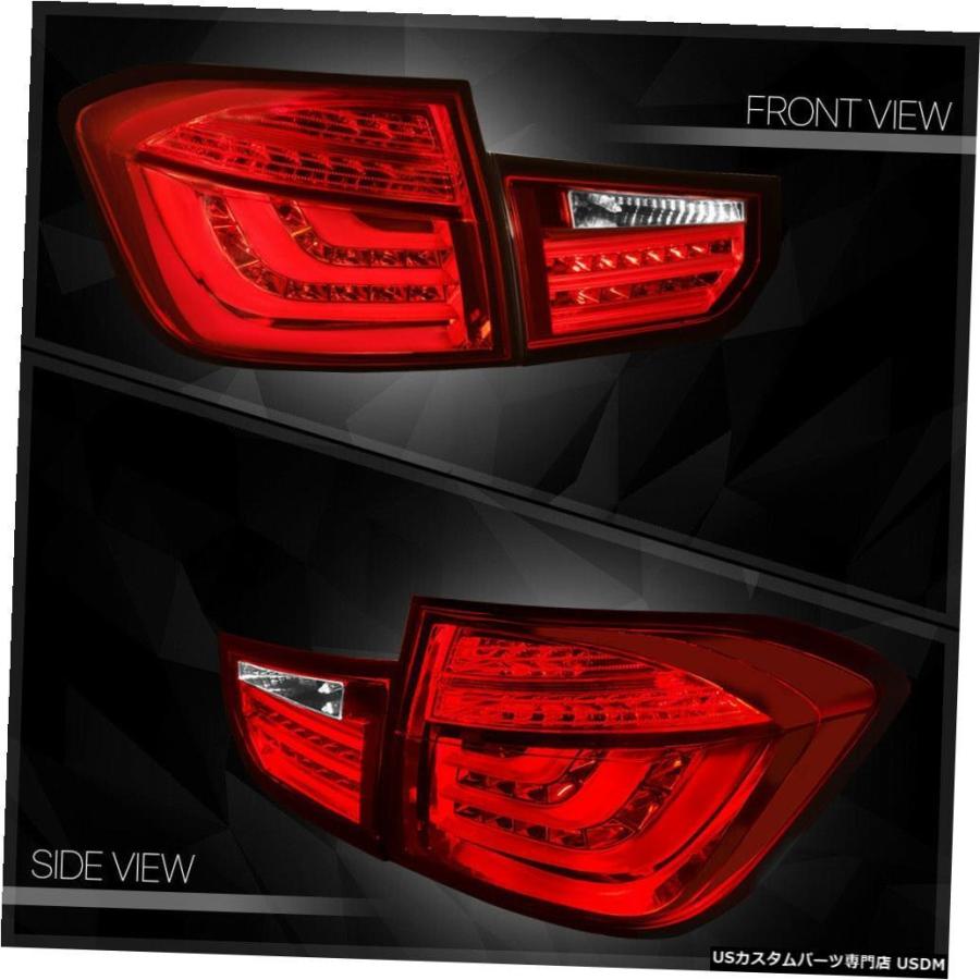 テールライト 12-15 BMW F30 3シリーズ4Dr用レッド/クリア*トロンLED