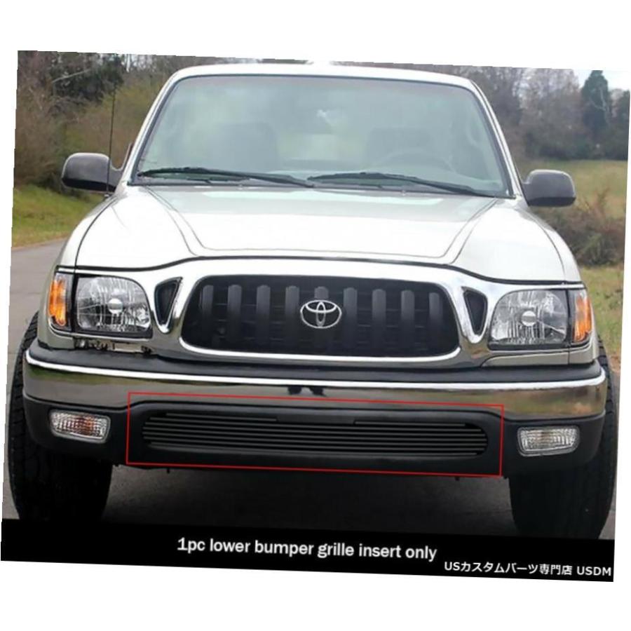 グリル Fits 2001-2004トヨタタコマ2WDバンパーアルミブラック