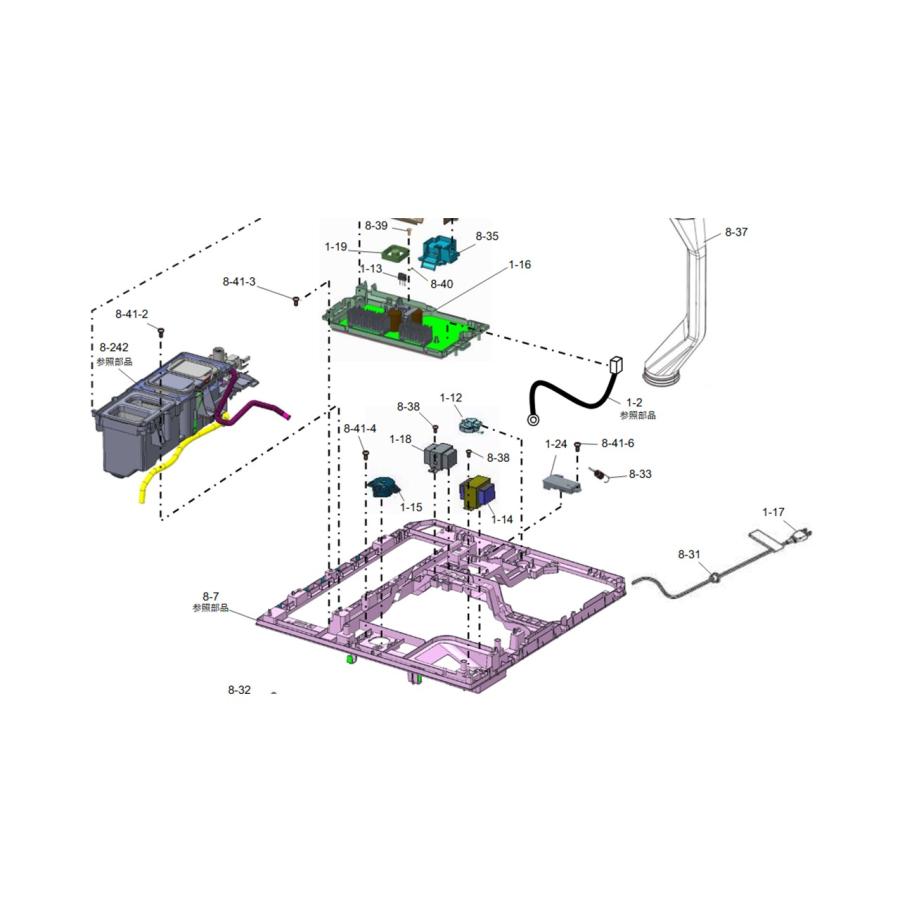 シャープ SHARP 洗濯機 ES-W114用 スピーカー 部品番号：2106750007