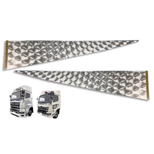 17プロフィア/17レンジャー ドアハンドル用ステンレス板 ウロコ/鏡面