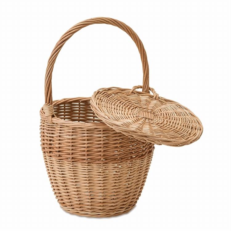 バスケット バッグ カゴバッグ かごバッグ ブラウン 柳 ナチュラル