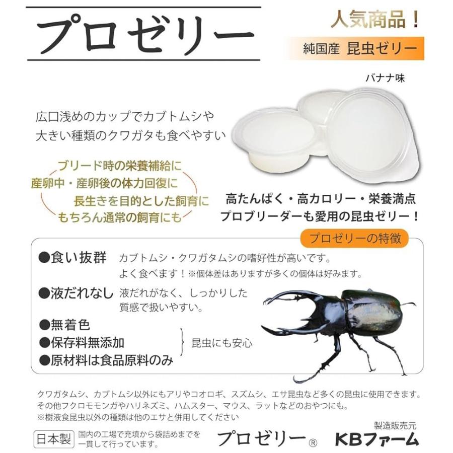 昆虫ゼリー プロゼリー 18g ワイド 50個 KBファーム カブトムシ