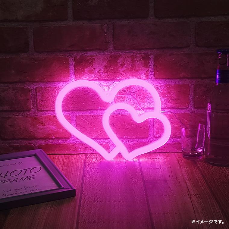 DENKO HOME（電光ホーム） LED ネオンサイン ハート heart ラブ 愛