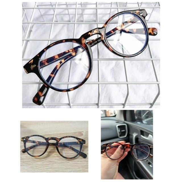 ボストン メガネ べっ甲柄 ブルーライトメガネ ブルーライトカット