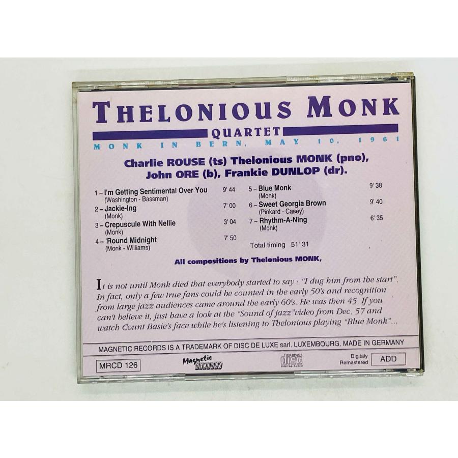 即決CD セロニアス・モンク THELONIOUS MONK IN BERN,MAY 1961 MRCD