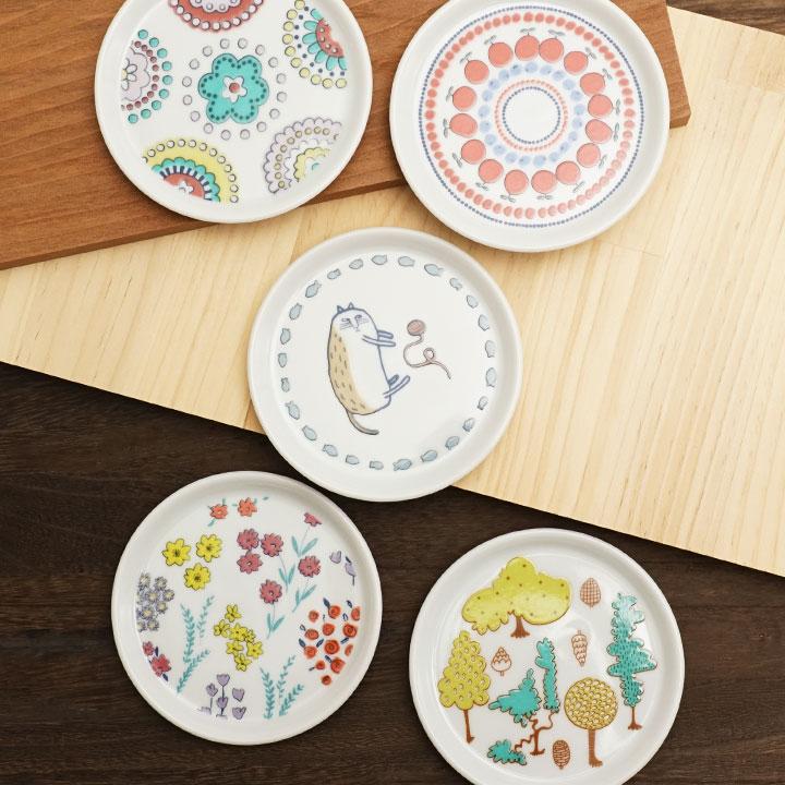 九谷焼 5種類から選べる 豆皿コースター 豆皿 小皿 取り皿 かわいい