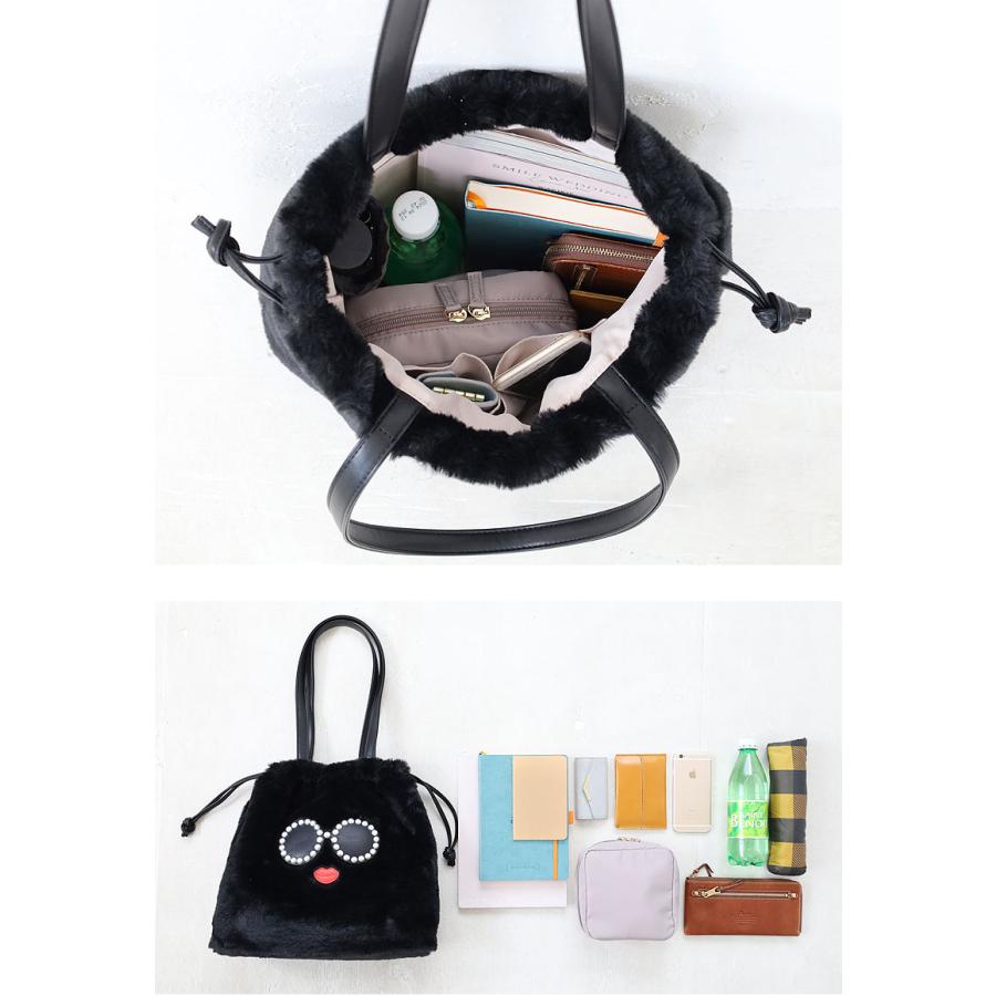 a-jolie（アジョリー） ファーバッグ パールサングラス トートバッグ