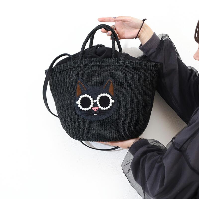 a-jolie（アジョリー） ラフィアかごバッグ カゴバッグ アニマル