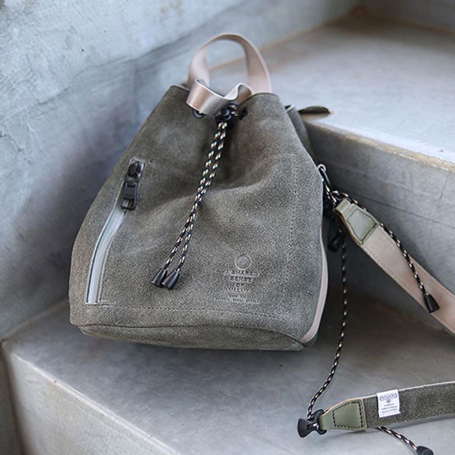 AS2OV（アッソブ） ショルダーバッグ WATER PROOF SUEDE DRAWSTRING