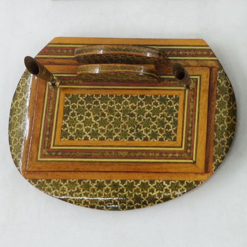 送料無料/未使用 ◇ ペルシャ 伝統工芸 ハータムカーリー/象嵌細工