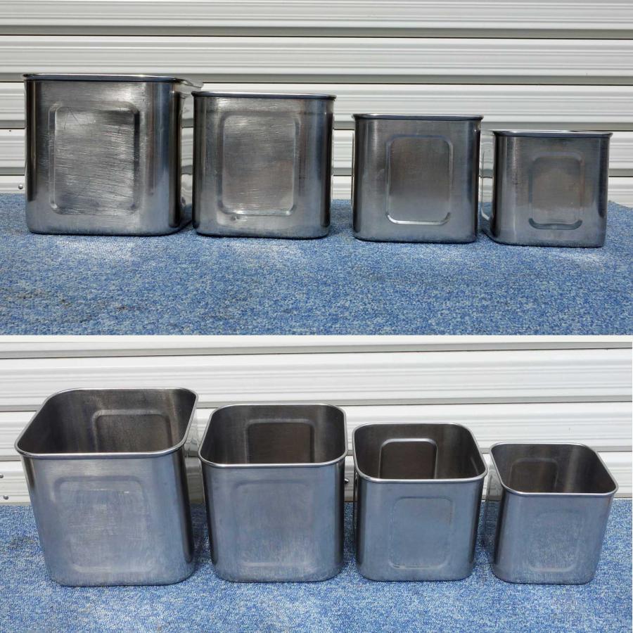 YUKIWA（ユキワ） 送料無料 ◇ ステンレス 角型 キッチンポット 深型 4