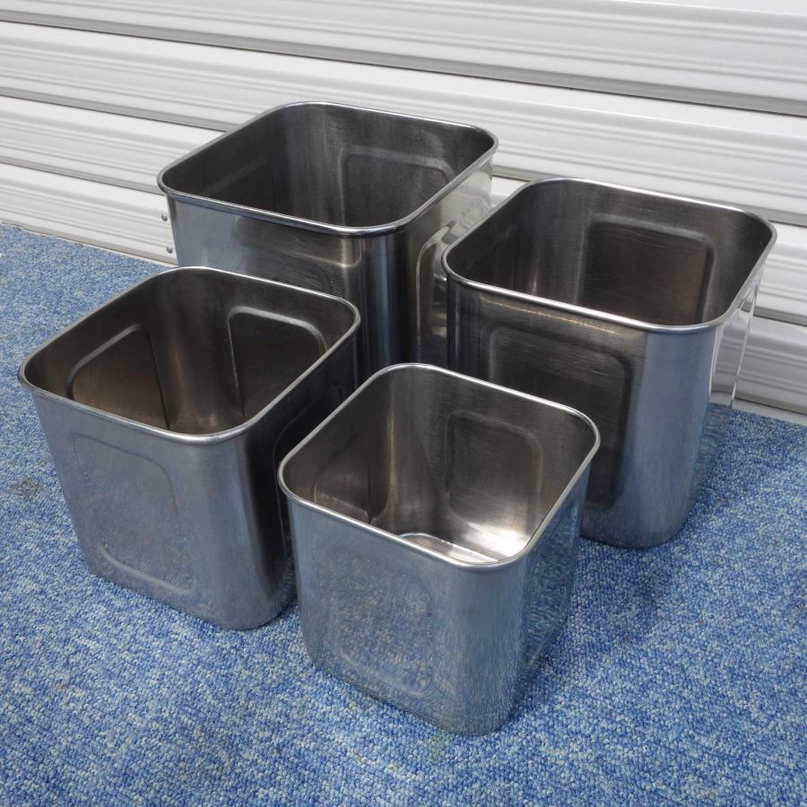 YUKIWA（ユキワ） 送料無料 ◇ ステンレス 角型 キッチンポット 深型 4