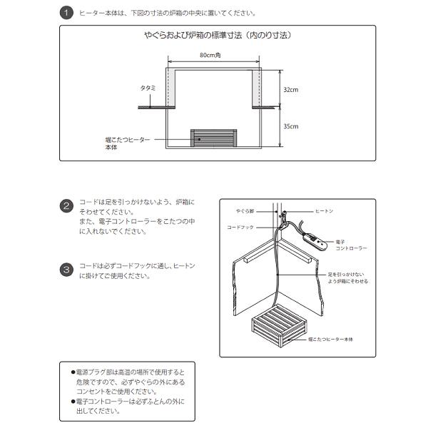 メトロ電気工業 MH-606RE-DB 堀こたつヒーター 堀ごたつヒーター