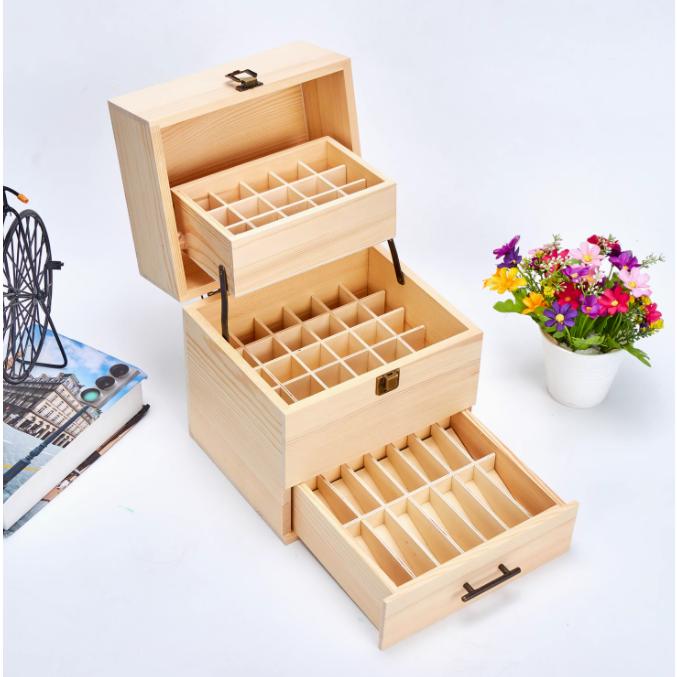 木製 収納 ボックス アロマオイル エッセンシャルオイル 口紅