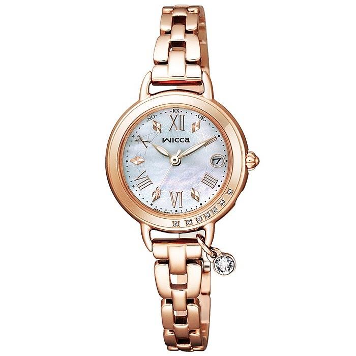 wicca（ウィッカ） KL0-863-11 ソーラーテック電波時計 白蝶貝文字板