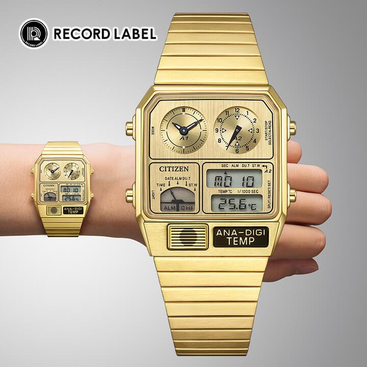 RECORD LABEL シチズン レコードレーベル 腕時計 Metallic ANA-DIGI