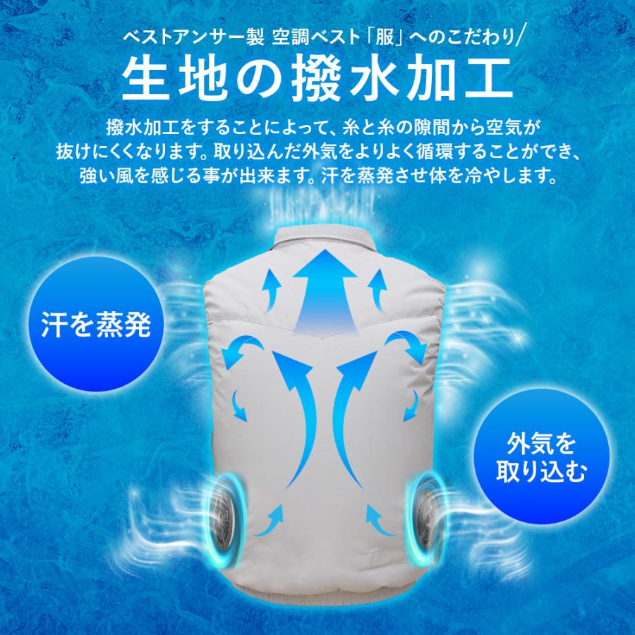 空調ベスト フルセット 14.8V バッテリー付き 2025夏用 作業服 セット