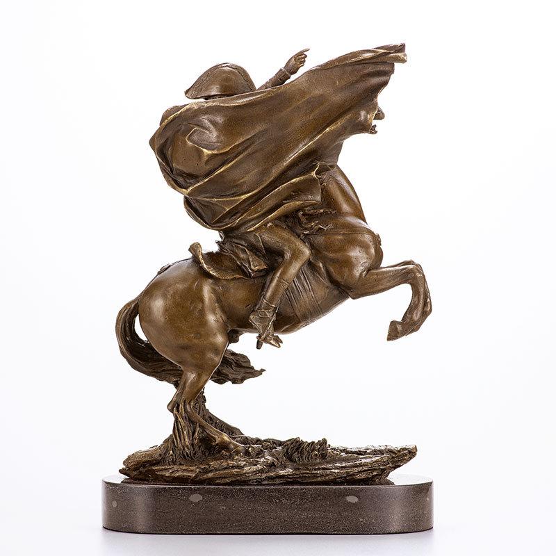 ブロンズ 像 「 ナポレオン 皇帝 」 高さ30cm 台座大理石 重さ4kg 美術