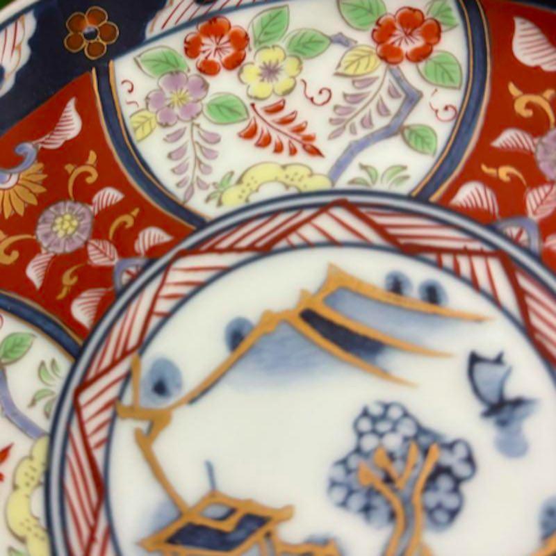 古伊万里捻菊 5寸皿 手描き 小皿 中皿 16cm おしゃれ 取り皿 和風 日本