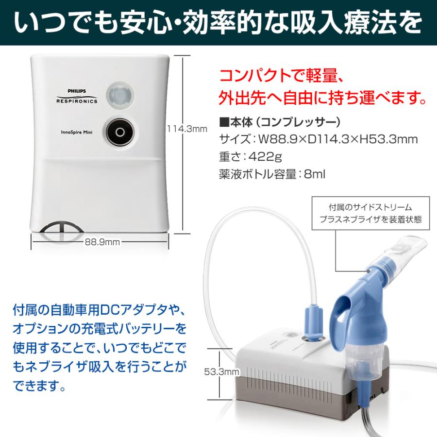 吸入器 イノスパイアミニ コンプレッサ ネブライザー 喘息 ぜんそく