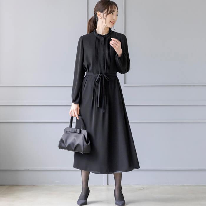 東京ソワール ブラックバッグ 慶弔両用 リボンデザインのフォーマル