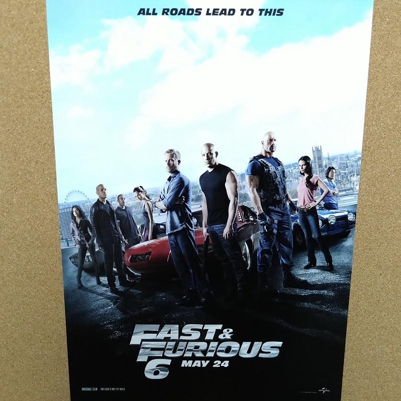 ワイルドスピード 6 映画ポスター ユーロミッション US版 黒フレーム