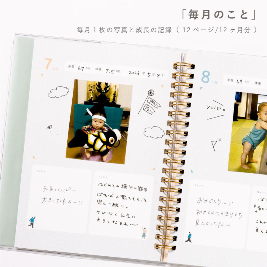 ふたりで書く育児日記 育児ダイアリー 育児日誌 0歳〜1歳 成長記録