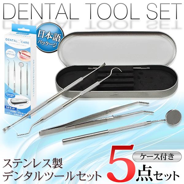 歯石取り スケーラー 5点 自分で取る 歯石除去 ステンレス 器具