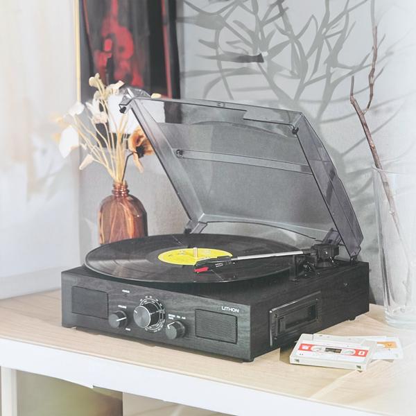 レコードプレーヤー カセットテープレコーダー 再生 スピーカー内蔵