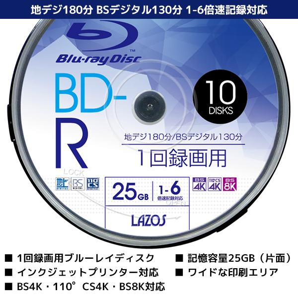 録画用 1-6倍速 ブルーレイディスク BD-R 20枚 25GB 1回録画 ディスク