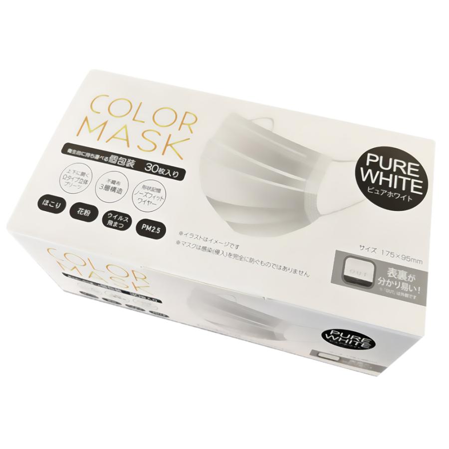 不織布マスク 30枚 立体マスク 個包装 ふつうサイズ 使い捨てマスク 三
