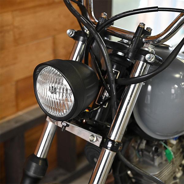 4.5インチ ベーツライト H4 バイザー付き ブラック クリアレンズ