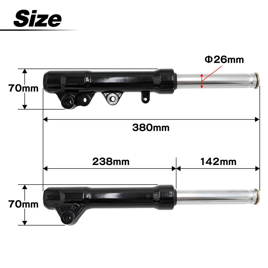 JOG ZR SA16J フロントフォーク 左右セット 純正互換 修理 交換