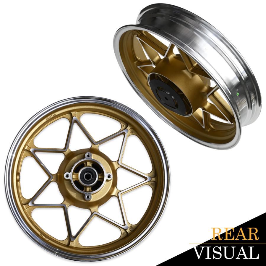 ゼファー400 ホイール キャストホイール ゴールド 前17インチ 後18