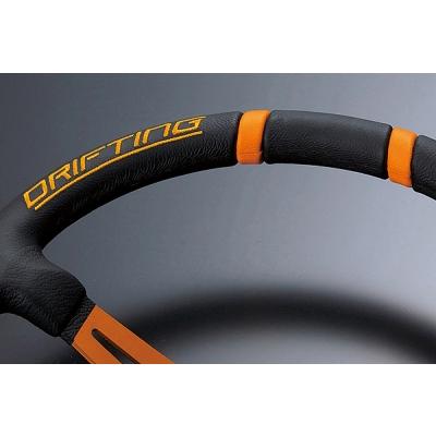 MOMO DRIFTING(モモ ドリフティング) 35Φ 85mm DEEP BKレザー/OR