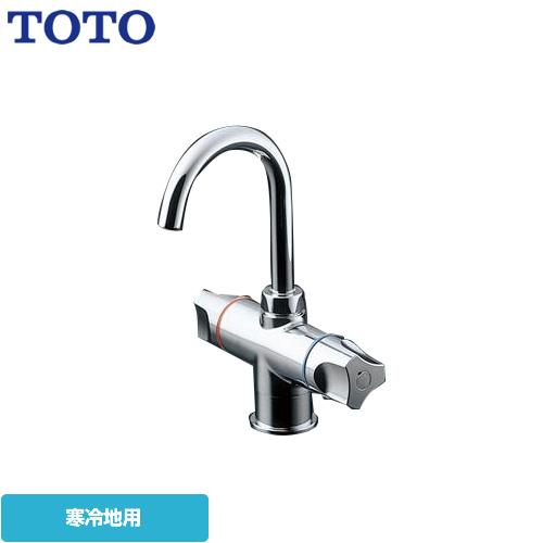 TOTO 電気温水器部材 元止め式台付2ハンドル混合水栓 電気温水器用