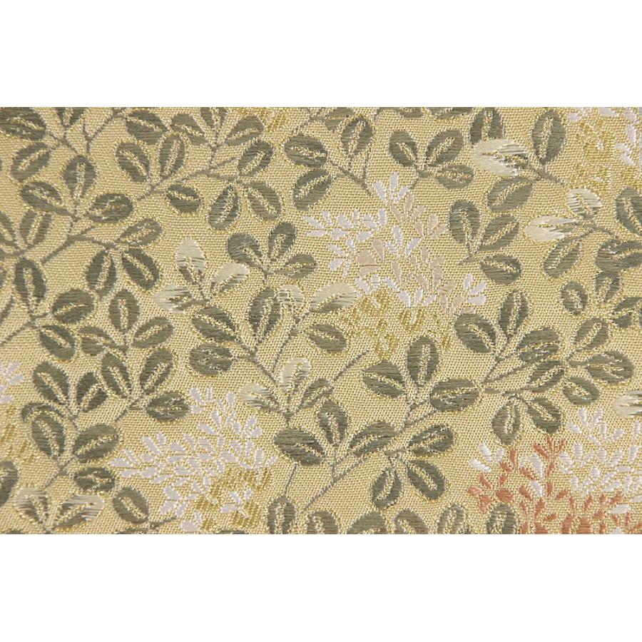 訳あり 西陣袋帯 正絹袋帯 別誂え ベージュ×金×カーキ 未仕立商品 正装